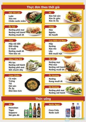 In menu in thực đơn dạng cuốn tại Hạ Long
