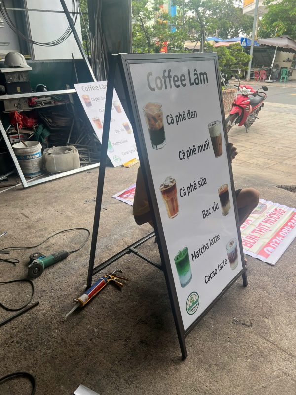 Menu đồ uống tại cafe Lâm